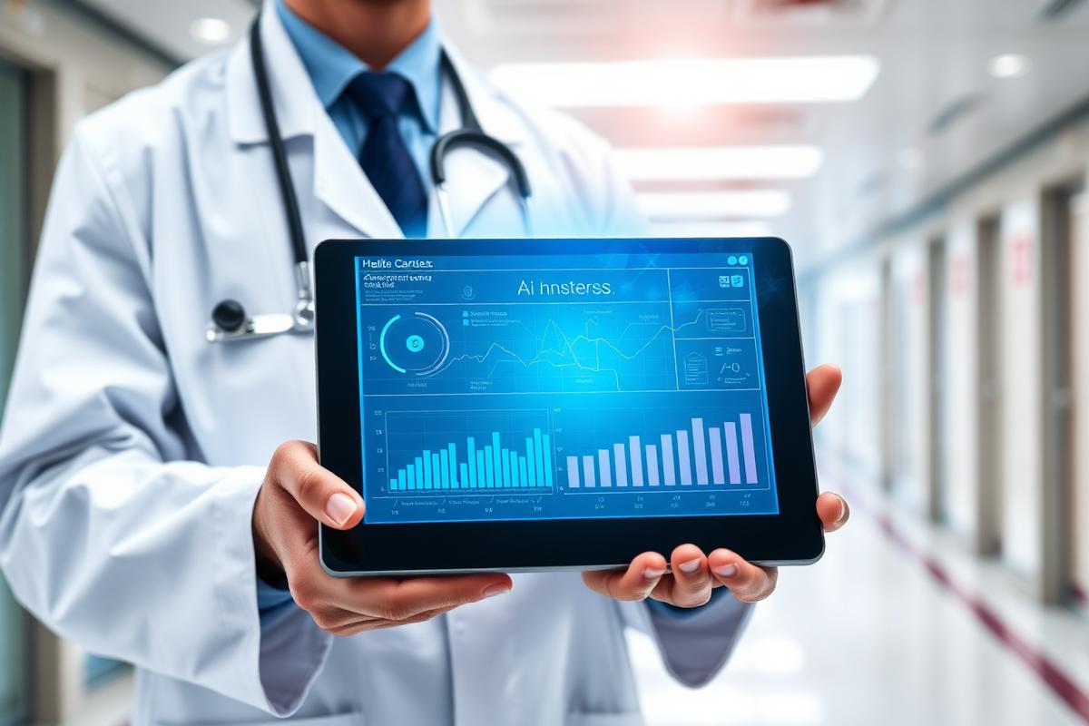Doctor using MSI AI Guide on a tablet
